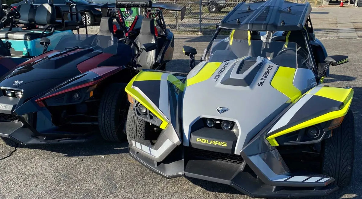 Polaris Slingshot rentals at Classic Rentals in Panama City Beach